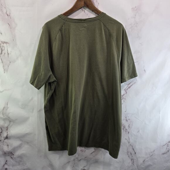 Carhartt T Shirt Mens XL Green Pocket Relaxed Fit Tee Short Raglan Force - Picture 5 of 11